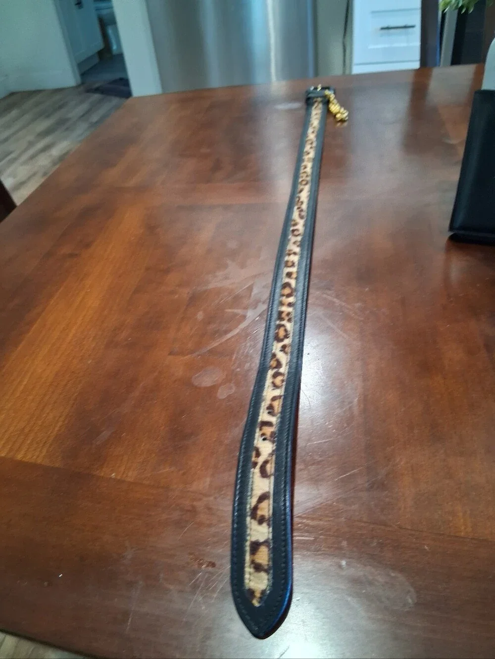 Authentic CARLISLE Leopard Leather Belt